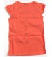 Girl Plain Sleeveless Cotton Frock, Dress For Girl Kids, Children Wear, Color: Orange-Red, 100% Cotton, Ages: (3 To 4 Years), (4 To 5 Years), (5 To 6 Years), (6 To 7 Years).